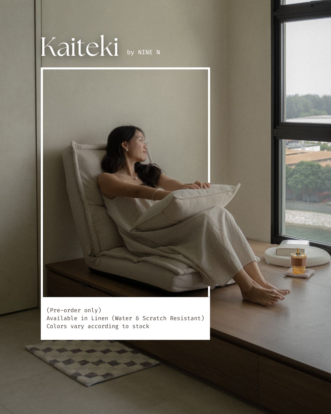 Kaiteki Floor Recliner in Linen