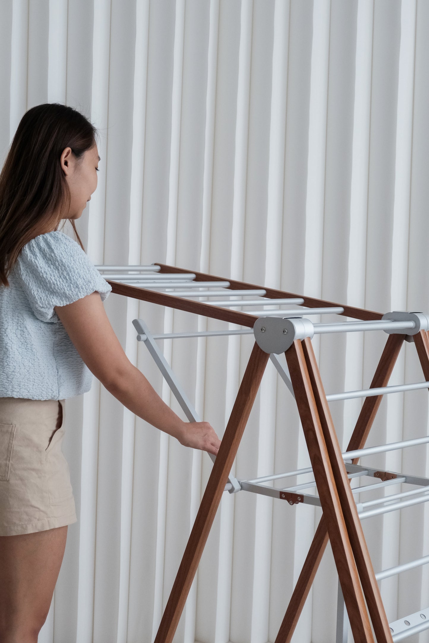 Kanso Portable Drying Rack with Wheels 148cm