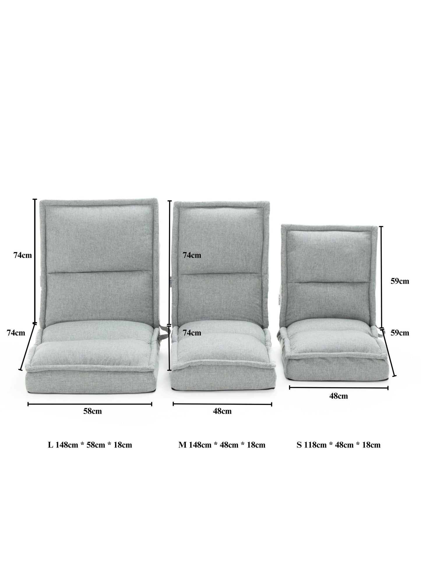 Kaiteki Floor Recliner in Linen - Ivory