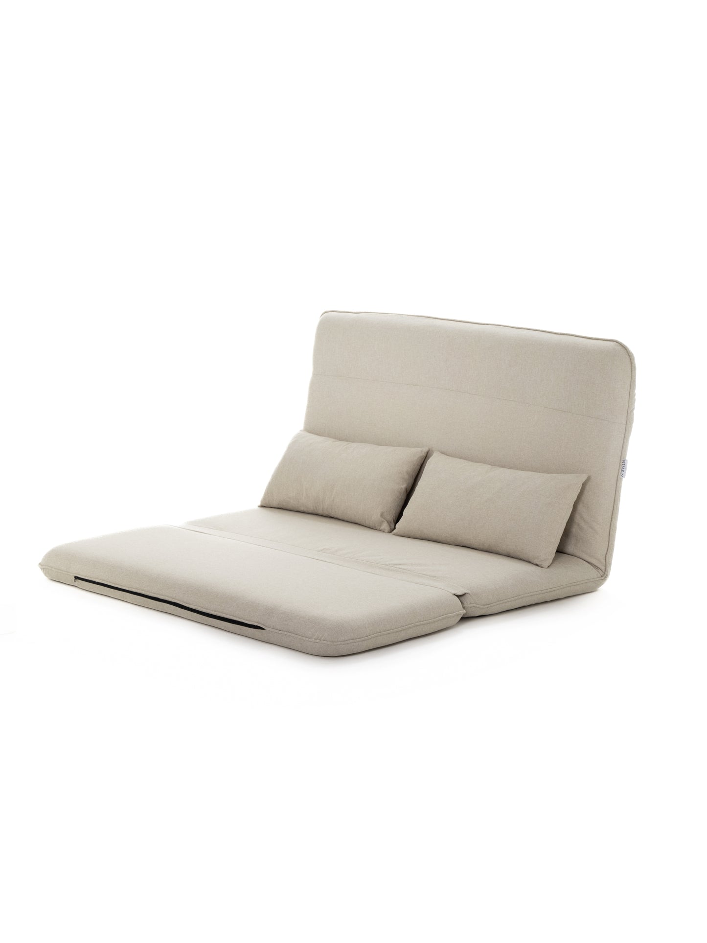 < 20% OFF > Beddo Floor Sofa Bed for Two + 2 Throw Cushions in Linen (Preorder)