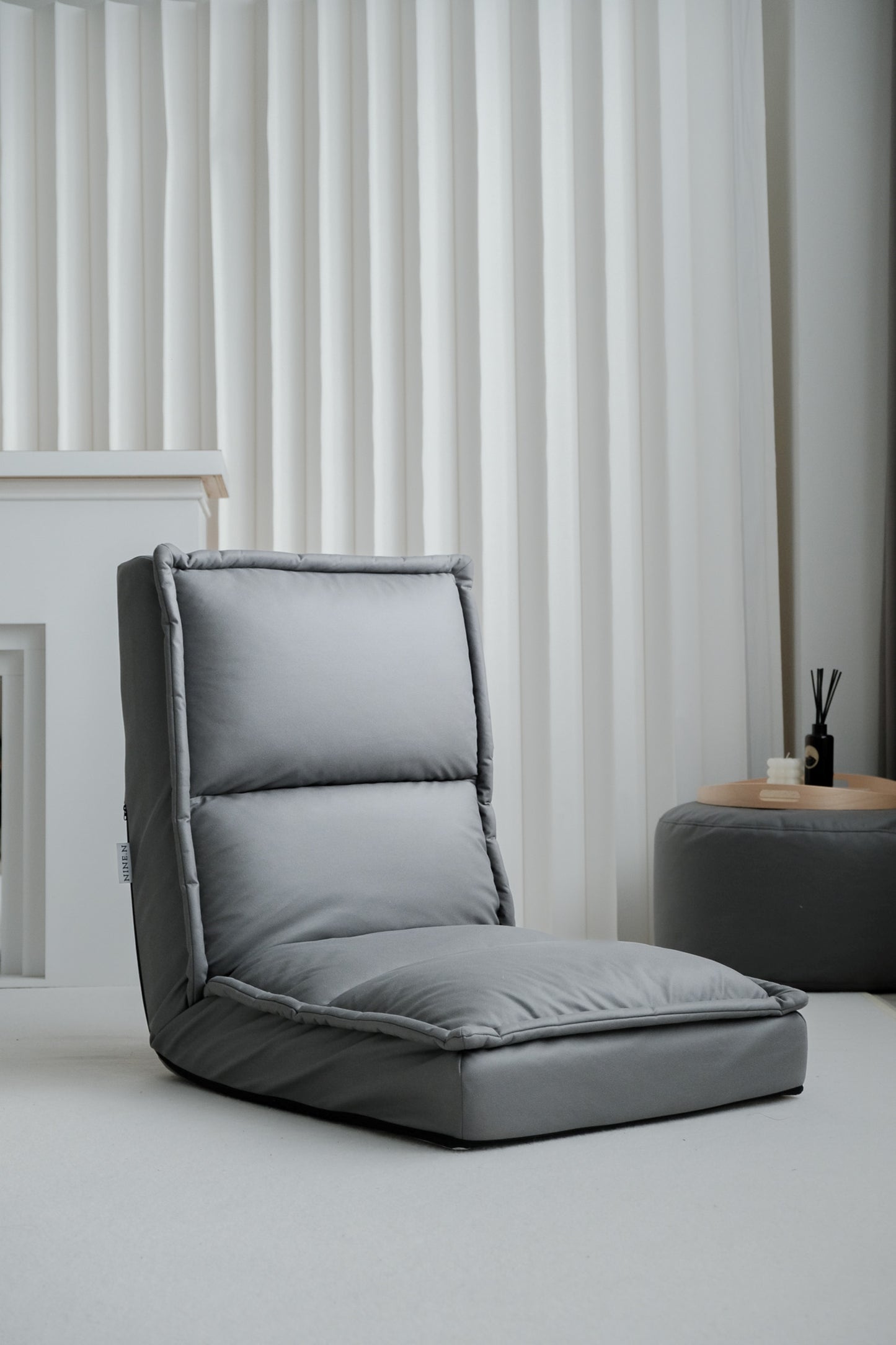 Kaiteki Floor Recliner in Technology Fabric - Grey