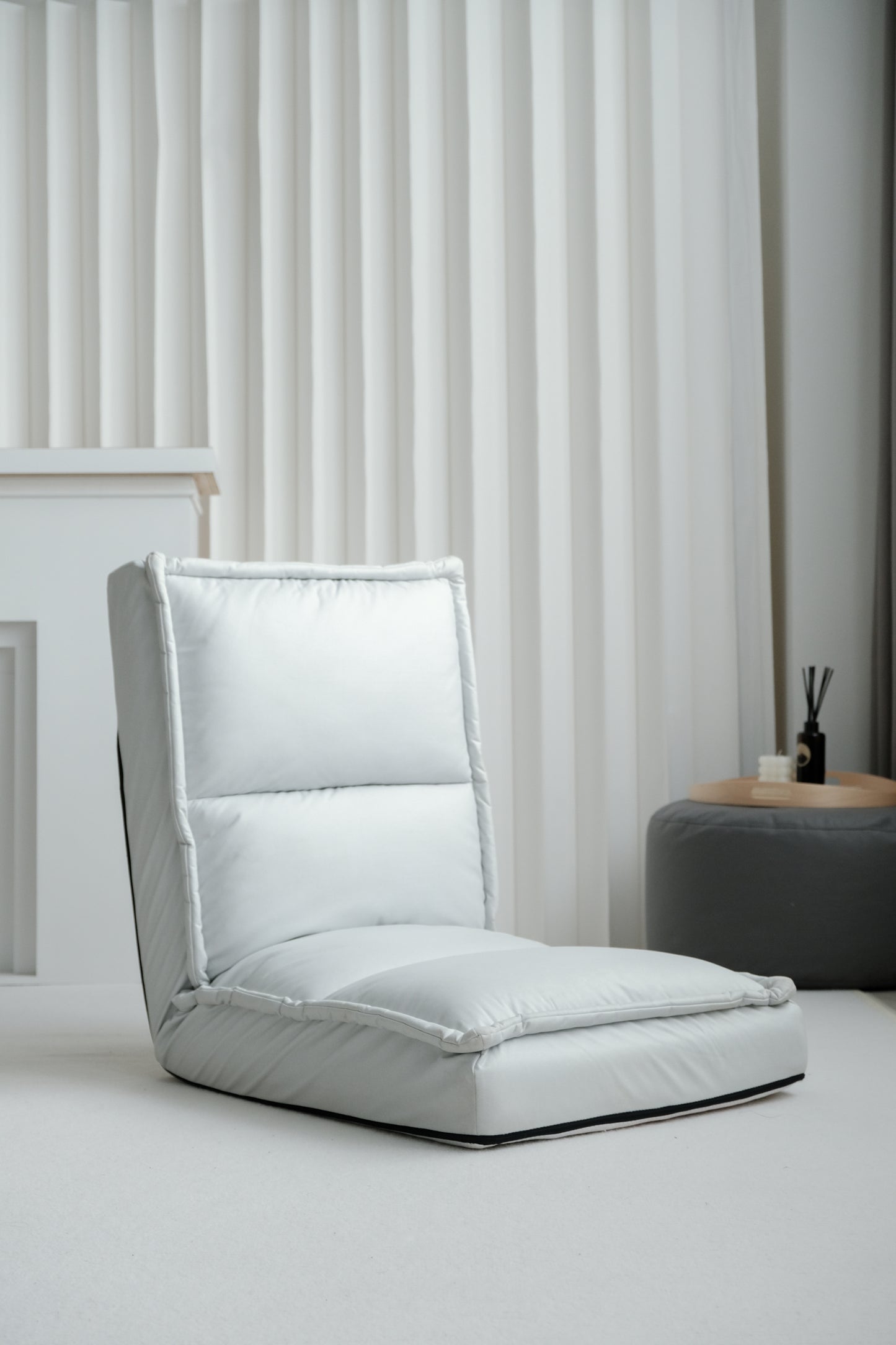 Kaiteki Floor Recliner in Technology Fabric - Off-White