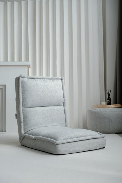 Kaiteki Floor Recliner in Linen Fabric - Granny Grey