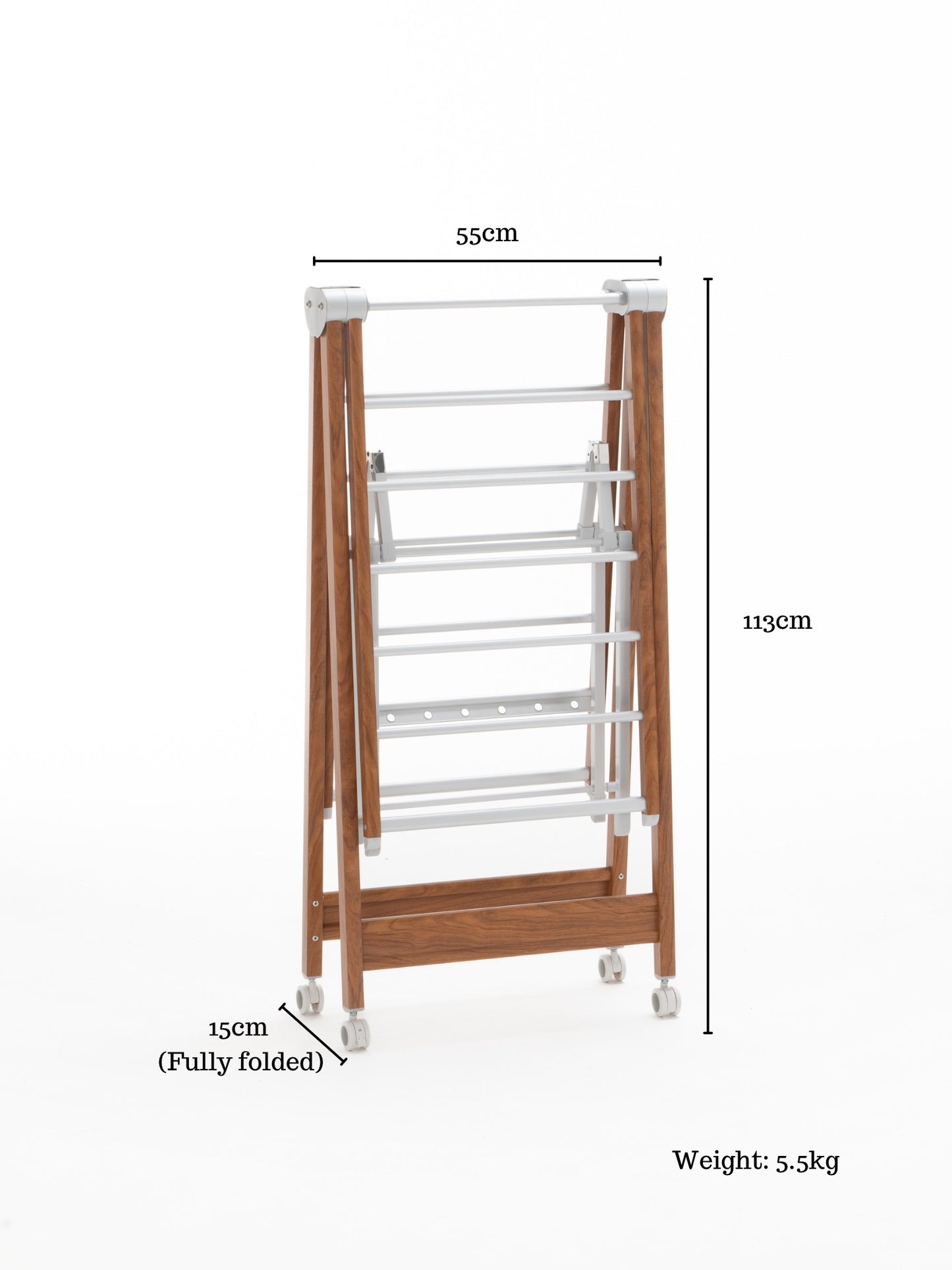 Kanso Portable Drying Rack with Wheels 148cm