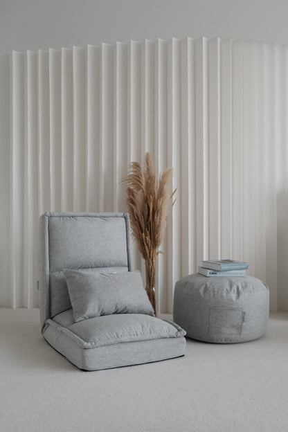 Bundle: 1 Kaiteki in Linen & 1 Kesseki Pouf & 1 Mashurmaro Cushion